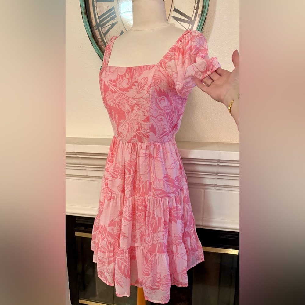 1. State Pink Floral Mini Dress - Picture 5 of 11